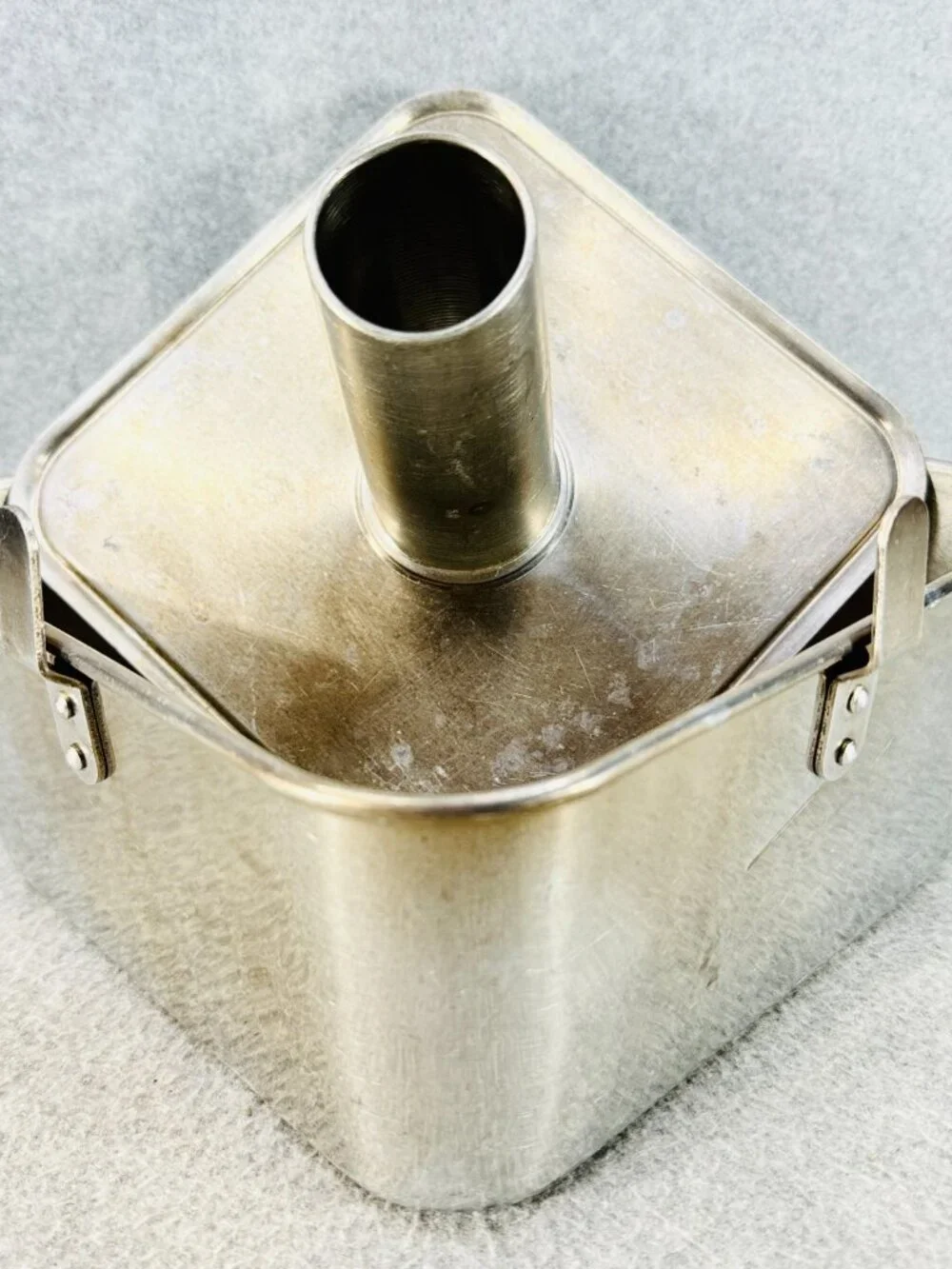 Worthmore Square Angel Food Cake Pan w Legs Aluminum Vintage 2 Piece 9x9x4
